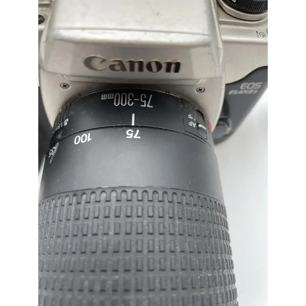 Canon EOS ELAN II E Eye Control 35MM SLR Camera With Canon 75-300 Zoom Lens